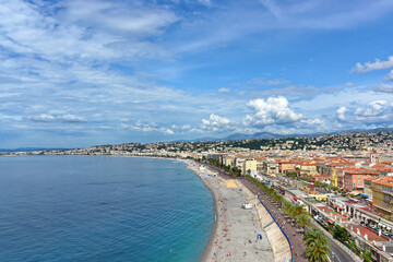 Fototapeta premium Scenic view of Nice, France on the French Rivera 