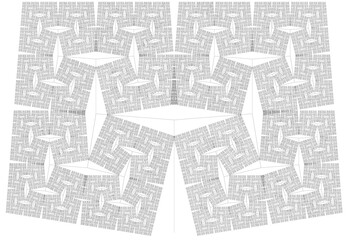 3D illustration of abstract fractal for creative design