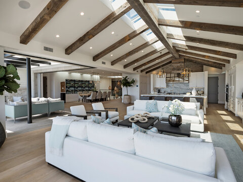 Sofas in luxury livingroom