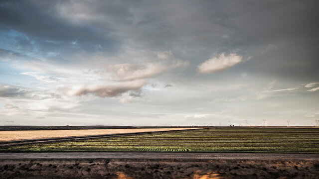 Clouds over cop field