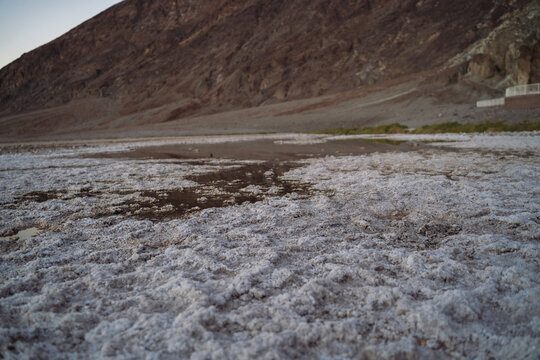 salt lake in the desert 