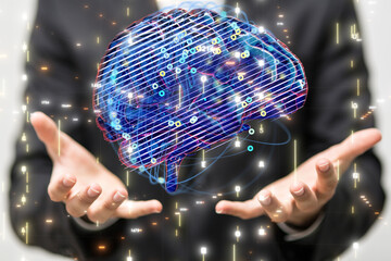 digital brain 3d neurology rendering