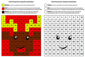 Color By Numbers -  Christmas Activities Page For Kids - Kids learning material. Worksheet for learning numbers.
