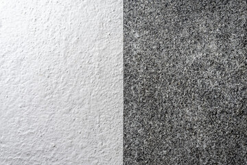 The Black and White Background is Divided into Two  Equal Parts. Close Up Natural Background for the Text Placement.