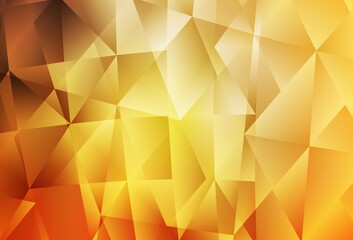 Fototapeta na wymiar Light Orange vector abstract polygonal pattern.