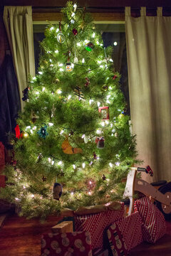 Gifts Under Illuminated Christmas Tree