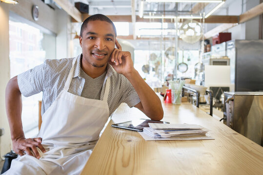 Portrait of bakery owner