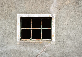 old window on a wall