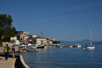 Fototapeta na wymiar Croatia port of Valun on the island of Cres Croatia - Hafen von Valun in Kroatien