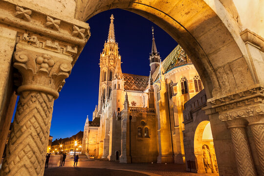 Matthias Church seen through arch of Fisherman's Bastion