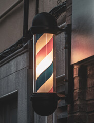 barber pole on the street