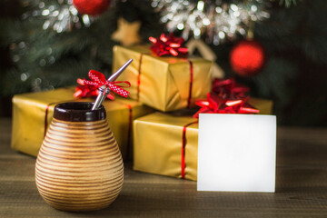 Yerba mate Christmas concept photo