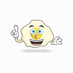 Egg mascot character with smile expression. vector illustration