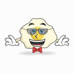 The Egg mascot character becomes a businessman. vector illustration
