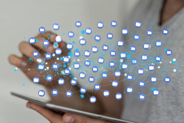 data network 3d digital info