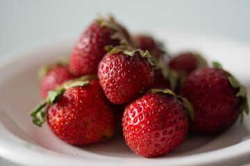 strawberries on a plate