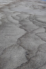 砂浜に残った砂紋	