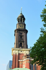 Obraz premium Hauptkirche Sankt Michaelis in Hamburg, Deutschland