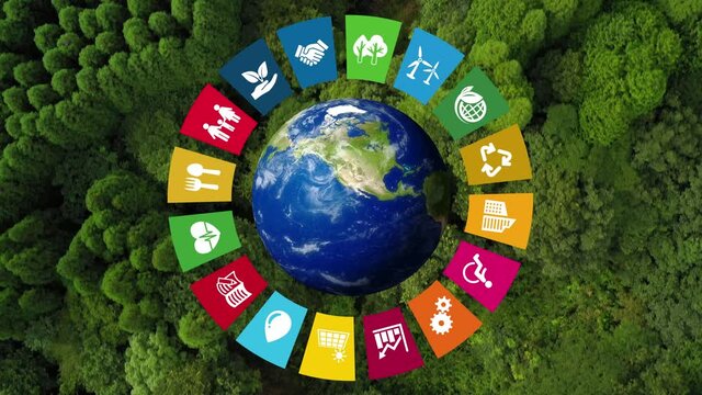 SDGsイメージ　サステナブル　持続可能な開発目標　地球環境