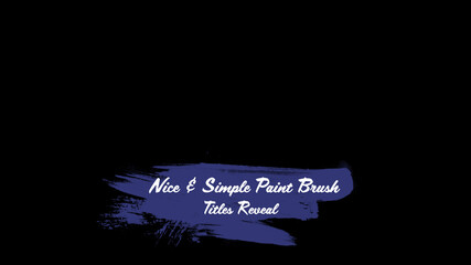 Nice and Simple Paint Brush Titles Reveal