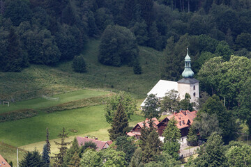 Church of st. John the Baptist - the Pasterka village - the Table Mountains