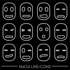set of faces icons