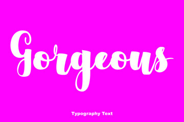 Gorgeous Bold Calligraphy Typeface On Pink Background