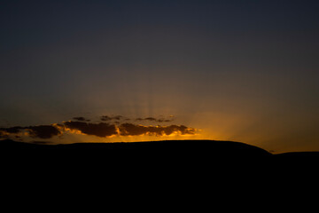 sunset in the mountains