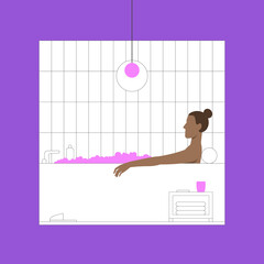 Bathroom vector illustration flat design