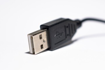 usb cable on white background
