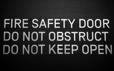 black and white sign