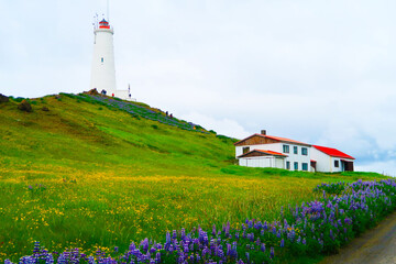 lighthouse on hill