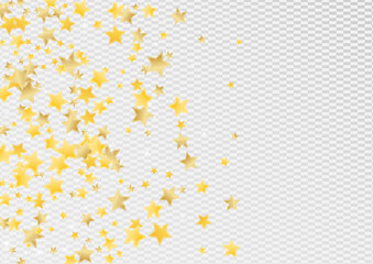 Golden Digital Stars Vector Transparent 