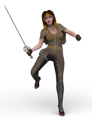 Obraz premium 戦う女戦士