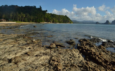 rocky coast of the sea