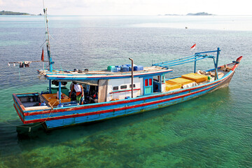 Tanjung Binga or the Fisherman's Village in Belitung Island, Indonesia.
