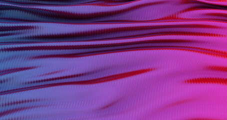 gradient blue and purple silk fabric background., luxury smooth background, wave silk satin, abstract, 3D render