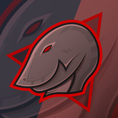 Reptile Monster Creature Fantasy Head. Cartoon Logo Mascot illustration. Esport, Team, Game, Asset, Sticker, Print.