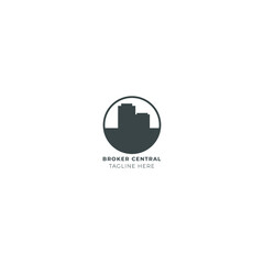 broker logo icon design with simple flat style