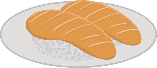 鮭のお寿司のイラスト