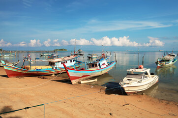 Tanjung Binga or the Fisherman's Village in Belitung Island, Indonesia.