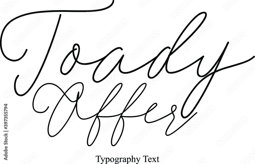 Fototapete handwritten typography typescript text