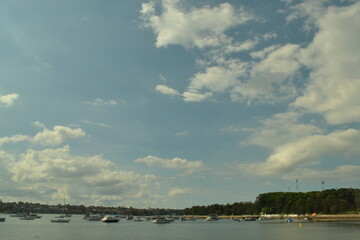 clouds over the river in Perth Australia 