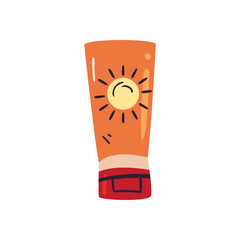suncream flat style icon vector design