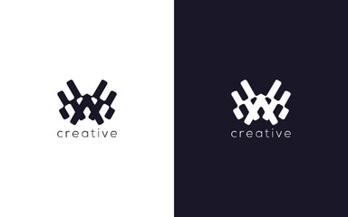 Creative letter A logo design, with abstract statistic, vector based icon template