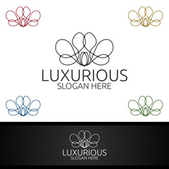 Crown Luxurious Royal Logo for Jewelry, Wedding, Hotel or Fashion