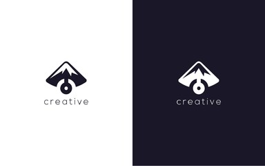 abstract summit with dot connection logotype, creative vector based template