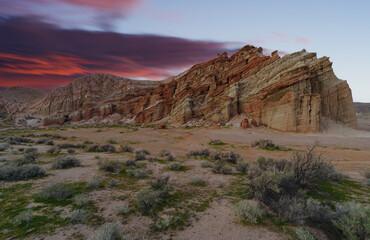 Red Cliffs at Red Rock Canyon State Park in the Mojave Desert, California.
