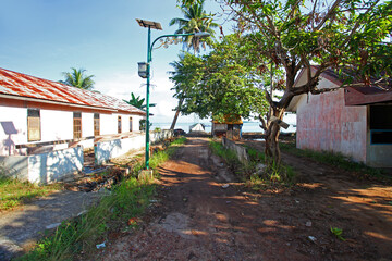 Tanjung Binga or the Fisherman's Village in Belitung Island, Indonesia.