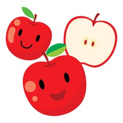 可愛いリンゴのキャラクター